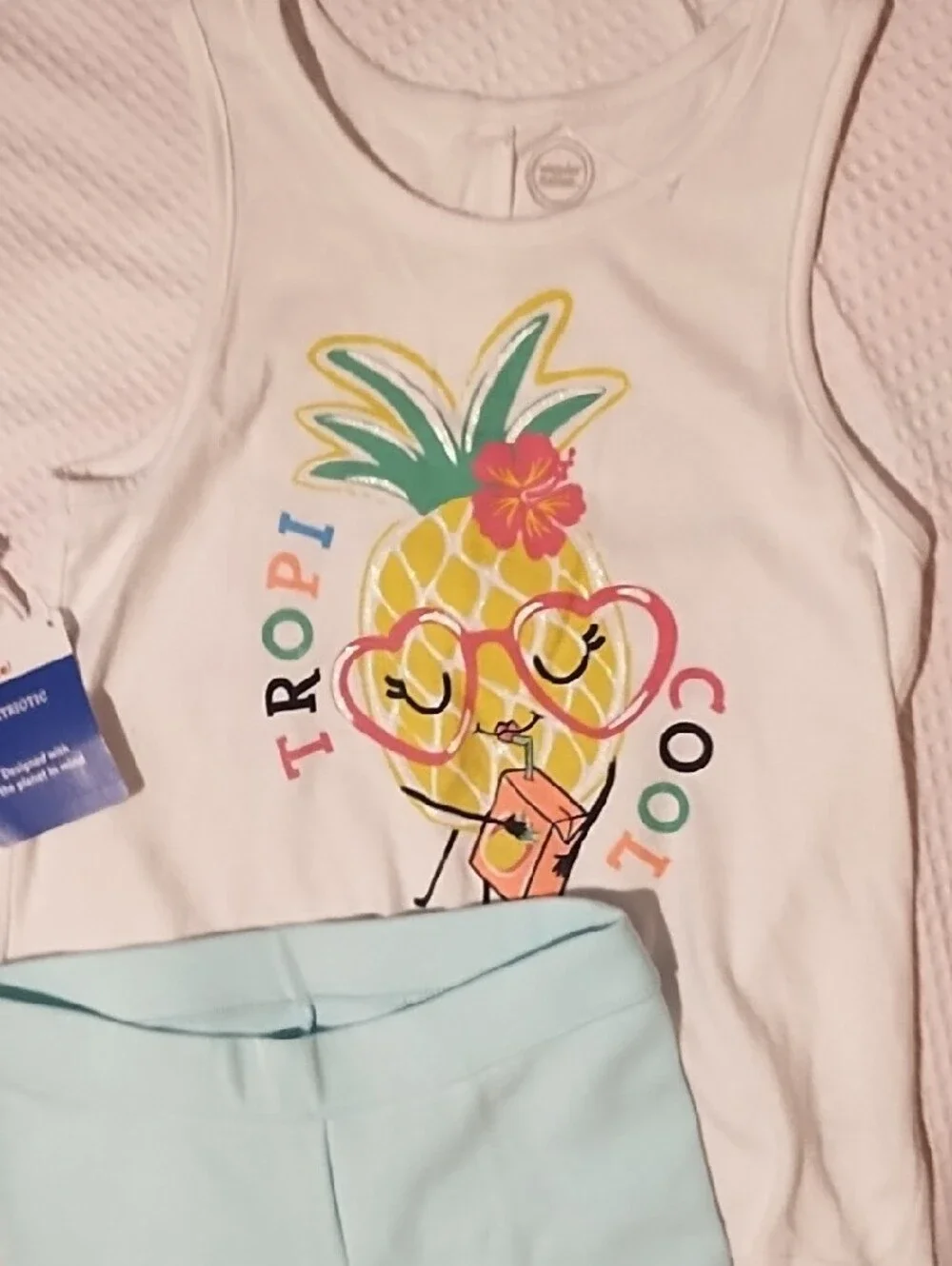 Bundle Of 4 NWT Leggings And Tops Size 7-8 Girl's.